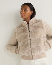 Load image into Gallery viewer, N.Peal Women's Eva Birdseye Fur Jacket Ecru White