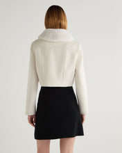 Load image into Gallery viewer, N.Peal Women's Rosie Rex Collared Jacket Ivory White