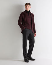 Load image into Gallery viewer, N.Peal Men's Hyde Fine Gauge Cashmere Full Zip Jumper Claret Red