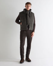 Load image into Gallery viewer, N.Peal Men's Vermont Fur Lined Gilet Arabica Khaki Green