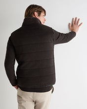 Load image into Gallery viewer, N.Peal Men's Vermont Fur Lined Gilet Chocolate Brown