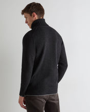 Load image into Gallery viewer, N.Peal Men's Brompton Roll Neck Cashmere Jumper Charcoal Grey Melange