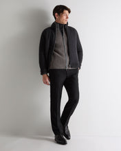 Load image into Gallery viewer, N.Peal Men's Lambeth Rib Full Zip Cashmere Cardigan Wood Smoke Brown