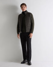 Load image into Gallery viewer, N.Peal Men's Greenwich Cashmere Polo Shirt Arabica Khaki Green