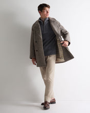 Load image into Gallery viewer, N.Peal Men's Half Zip Rib Cashmere Jumper Grey Melange