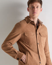 Load image into Gallery viewer, N.Peal Men's Bridgehampton Suede Jacket Tan Brown