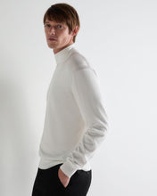 Load image into Gallery viewer, N.Peal Men's Cotton Mock Neck Top White