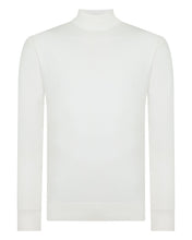 Load image into Gallery viewer, N.Peal Men's Cotton Mock Neck Top White