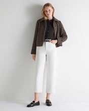 Load image into Gallery viewer, N.Peal Women's Darcie Superfine Cashmere Cropped Cardigan Chocolate Brown