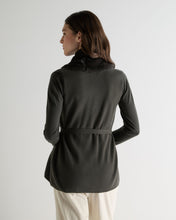 Load image into Gallery viewer, N.Peal Women's Lola Fur Placket Cashmere Gilet Arabica Khaki Green