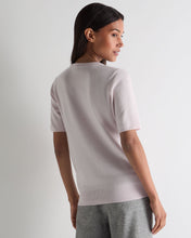 Load image into Gallery viewer, N.Peal Women's Milly Classic Cashmere T-Shirt Chalk Pink