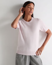 Load image into Gallery viewer, N.Peal Women's Milly Classic Cashmere T-Shirt Chalk Pink