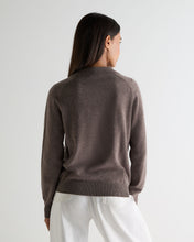 Load image into Gallery viewer, N.Peal Women's Harriet Cashmere Polo Shirt Otter Brown