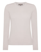 Load image into Gallery viewer, N.Peal Women's Hallie Round Neck Cashmere Jumper Snow Grey