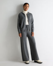 Load image into Gallery viewer, N.Peal Women's Honeycomb Knit Cashmere Trouser Elephant Grey