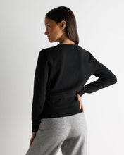 Load image into Gallery viewer, N.Peal Women's Arabella Wrap Cashmere Cardigan Black