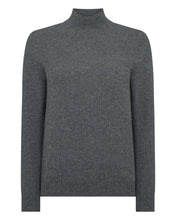 Load image into Gallery viewer, N.Peal Women's Honeycomb Knit Cashmere Jumper Elephant Grey