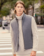 Load image into Gallery viewer, N.Peal Men's Belgravia Cashmere Gilet Grey