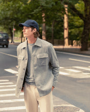 Load image into Gallery viewer, N.Peal Men's Scala Herringbone Overshirt Grey