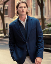 Load image into Gallery viewer, N.Peal Men's Amalfi Ultra Soft Jacket Navy Blue