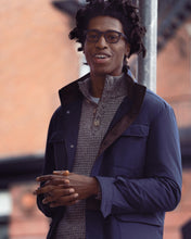 Load image into Gallery viewer, N.Peal Men's Vale Utility Jacket Navy Blue