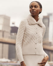 Load image into Gallery viewer, N.Peal Women's Maxi Rib Cashmere Skirt Frost White