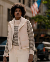 Load image into Gallery viewer, N.Peal Women's Reversible Rex Gilet Sand Brown