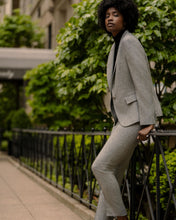 Load image into Gallery viewer, N.Peal Women's Chloe Herringbone Single Breasted Jacket Grey