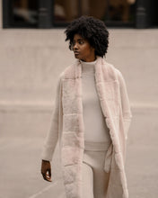 Load image into Gallery viewer, N.Peal Women's Abbey Fur Placket Cashmere Cardigan Ecru White