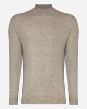 Load image into Gallery viewer, N.Peal Men's Fine Gauge Cashmere Mock Turtle Neck Jumper Fumo Grey