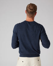 Load image into Gallery viewer, N.Peal Men's The Oxford Round Neck Cashmere Jumper Imperial Blue