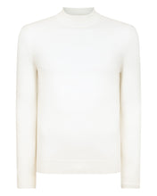 Load image into Gallery viewer, N.Peal Men's Fine Gauge Cashmere Turtle Neck Jumper New Ivory White