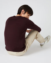 Load image into Gallery viewer, N.Peal Men's Conduit Fine Gauge Cashmere V Neck Jumper Clove Brown