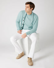 Load image into Gallery viewer, Men's Oxford Round Neck Cashmere Jumper Oasis