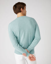 Load image into Gallery viewer, Men's Oxford Round Neck Cashmere Jumper Oasis