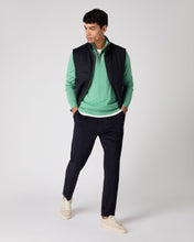 Load image into Gallery viewer, Men's Regent Fine Gauge Cashmere Half Zip Jumper Seafoam Green