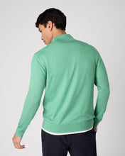 Load image into Gallery viewer, Men's Regent Fine Gauge Cashmere Half Zip Jumper Seafoam Green