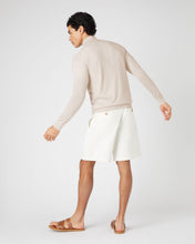 Load image into Gallery viewer, N.Peal Men's Regent Fine Gauge Cashmere Half Zip Jumper Sandstone Brown