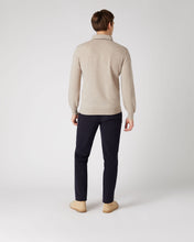 Load image into Gallery viewer, N.Peal Men's Relaxed Polo Cashmere Shirt Oatmeal Brown