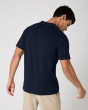 Load image into Gallery viewer, N.Peal Men's Polo Cotton Cashmere T-Shirt Navy Blue