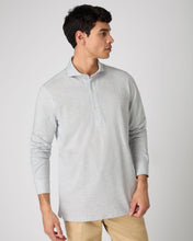 Load image into Gallery viewer, Men's Antibes Cotton Cashmere Polo Shirt Light Grey