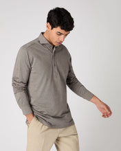 Load image into Gallery viewer, Men's Antibes Cotton Cashmere Polo Shirt Taupe Brown