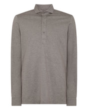 Load image into Gallery viewer, Men's Antibes Cotton Cashmere Polo Shirt Taupe Brown