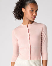 Load image into Gallery viewer, N.Peal Women's Darcie Superfine Cashmere Cropped Cardigan Blush Pink
