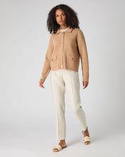 Load image into Gallery viewer, N.Peal Women's Collared Milano Cashmere Jacket Sahara Brown