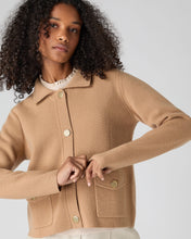 Load image into Gallery viewer, N.Peal Women's Collared Milano Cashmere Jacket Sahara Brown
