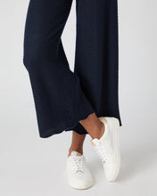 Load image into Gallery viewer, N.Peal Women's Wave Stitch Cashmere Silk Trouser Navy Blue