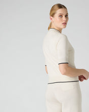 Load image into Gallery viewer, N.Peal Women's Cotton Cashmere Short Sleeve Cardigan New Ivory White