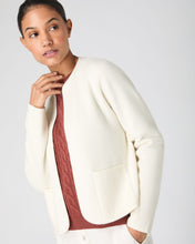 Load image into Gallery viewer, N.Peal Women's Milano Cashmere Jacket New Ivory White