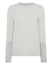 Load image into Gallery viewer, N.Peal Women's Relaxed Round Neck Cashmere Jumper Pebble Grey